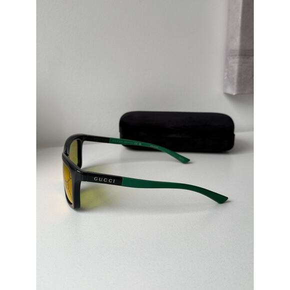 NEW Gucci GG1735S Black Orange GG Logo Lens Mask Sunglasses main image 5